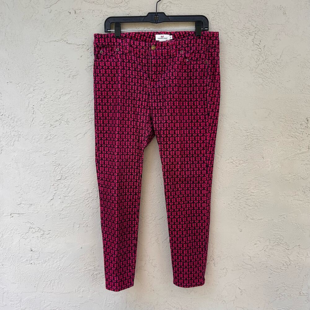 Vineyard Vines Anchor Print Ankle Cords Size Womens 8